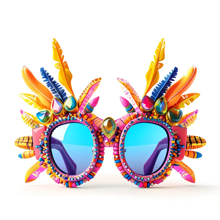Feathered Sunglasses for Fashionable Looks