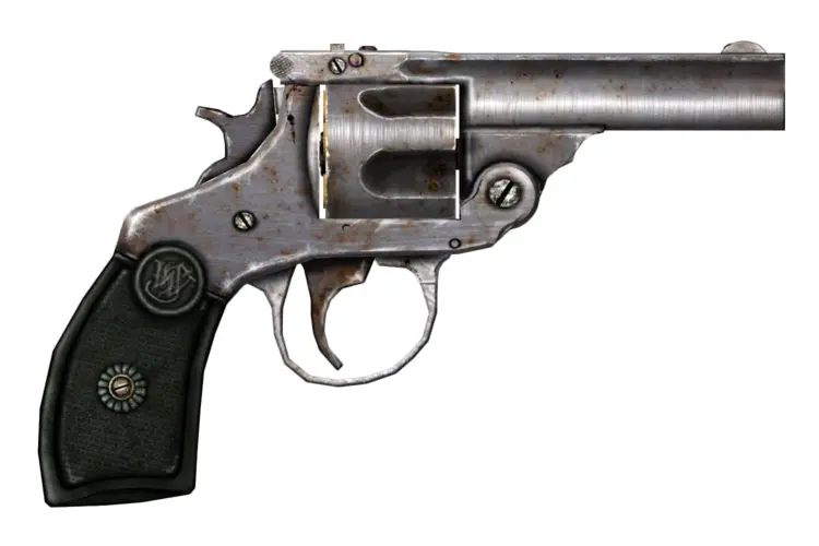 Old Revolver with Black Grip