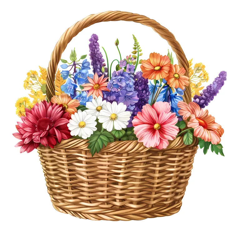 Vibrant Flower Basket