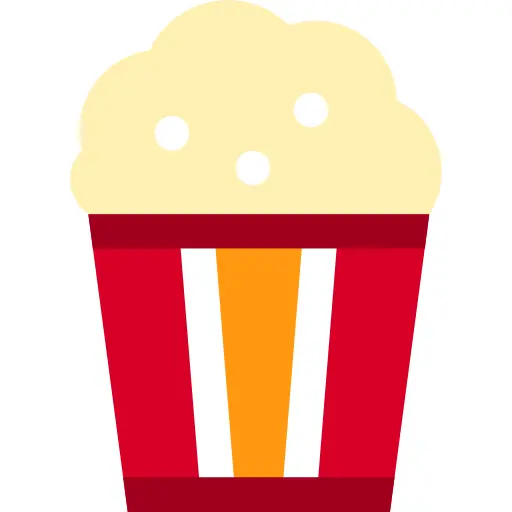 Minimalist Red and White Popcorn Bucket