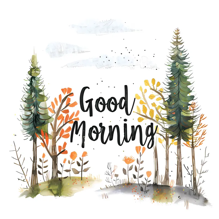 Good Morning Forest Illustration