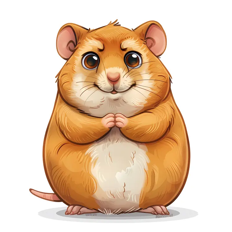 Cute Cartoon Hamster Illustration