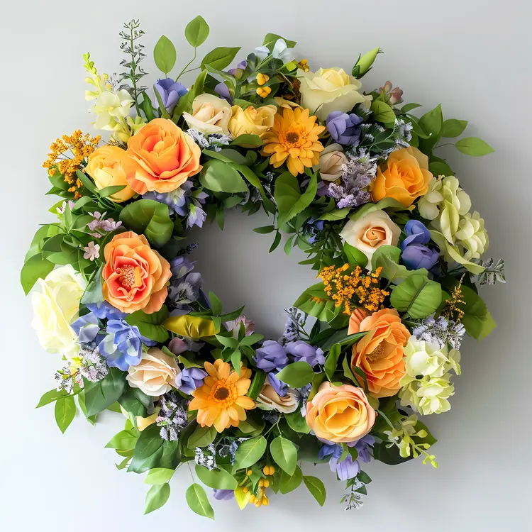 Colorful Floral Wreath
