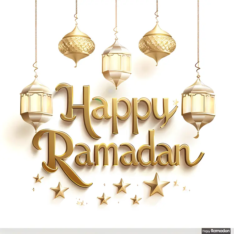 Happy Ramadan Golden Text