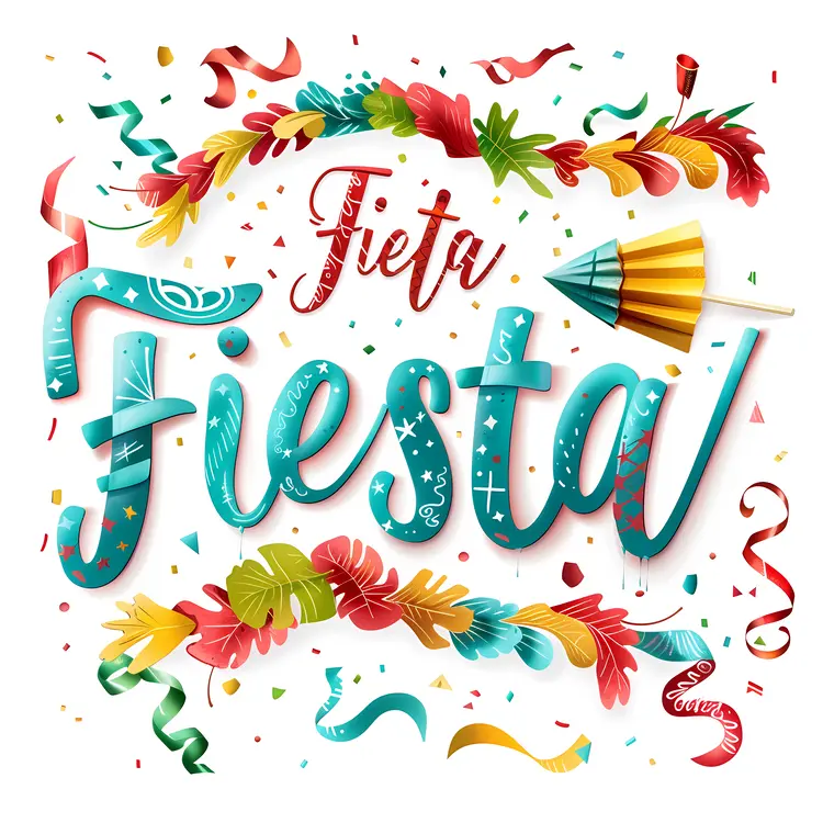 Colorful Fiesta Celebration Text