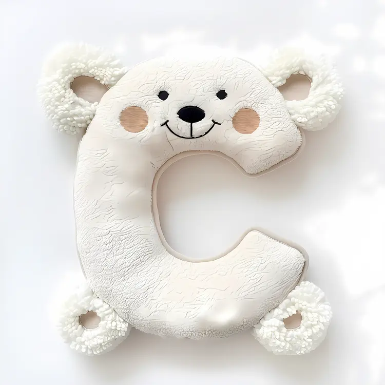 White Bear with Letter C