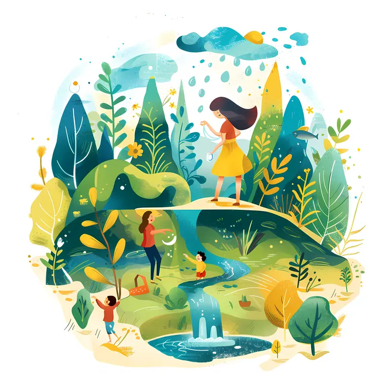 People Enjoying Nature