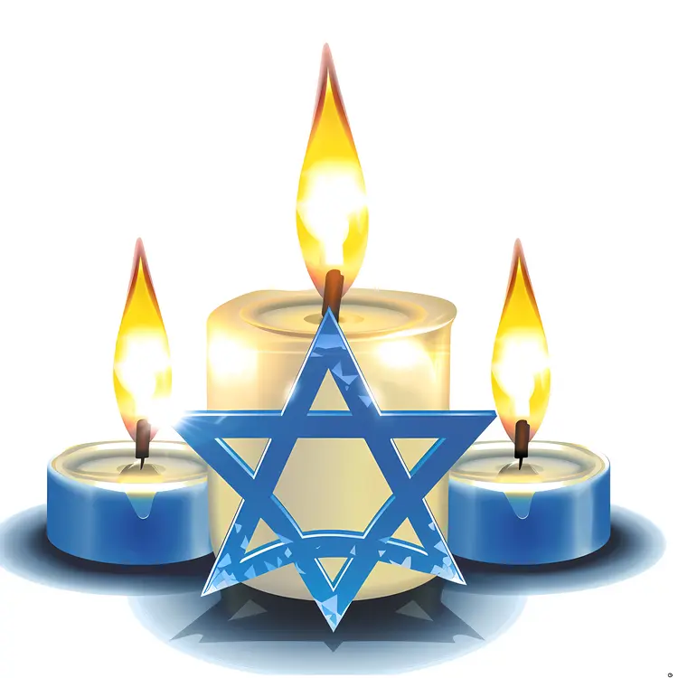 Star of David with Memorial Candles