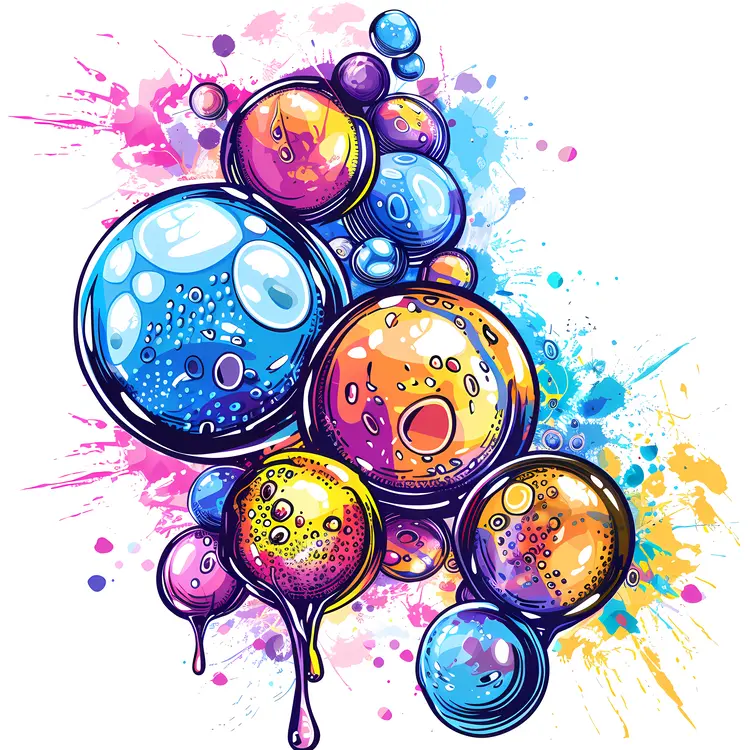 Colorful Bubbles Splash