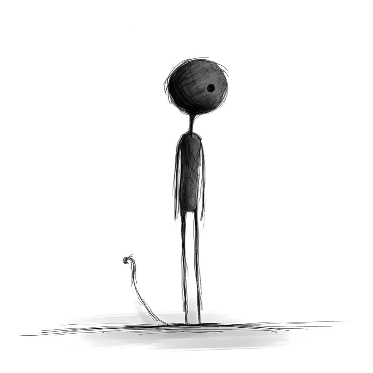 Minimalist Stick Figure Drawing