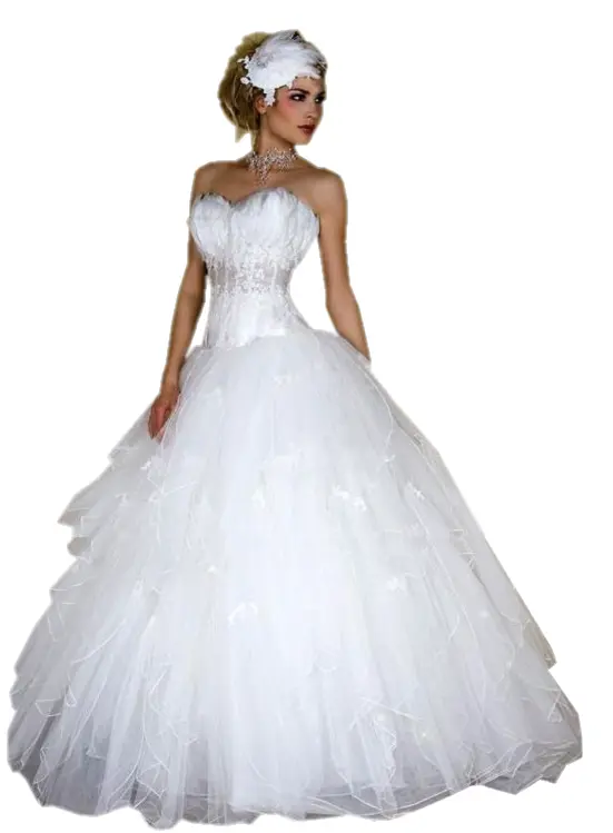 Elegant White Wedding Dress for Brides
