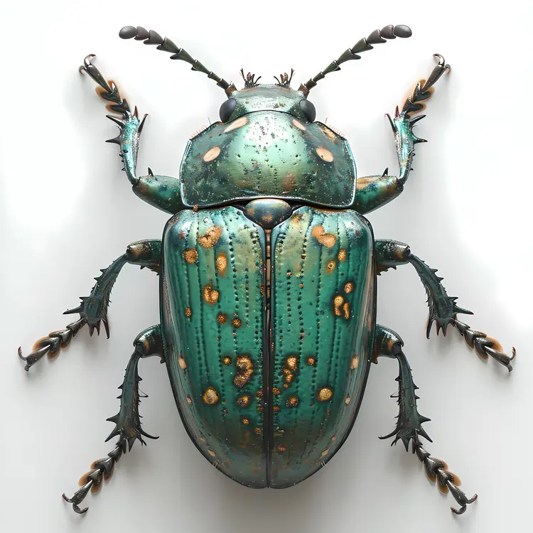 Detailed Green Beetle
