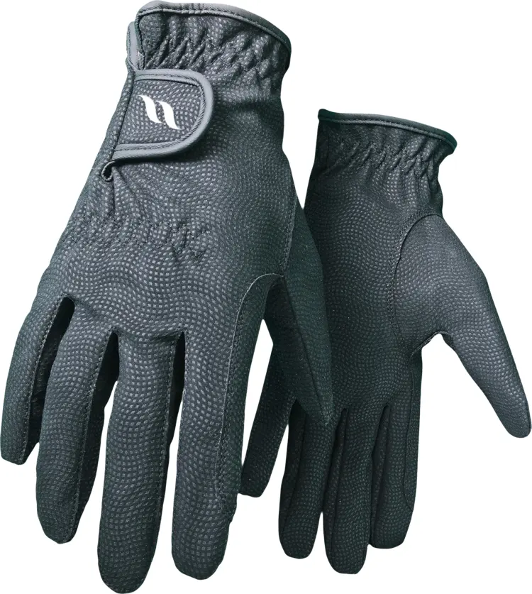 Black Textured Gloves