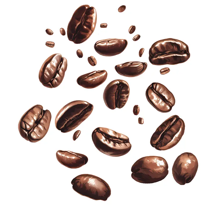 Brown Roasted Coffee Beans