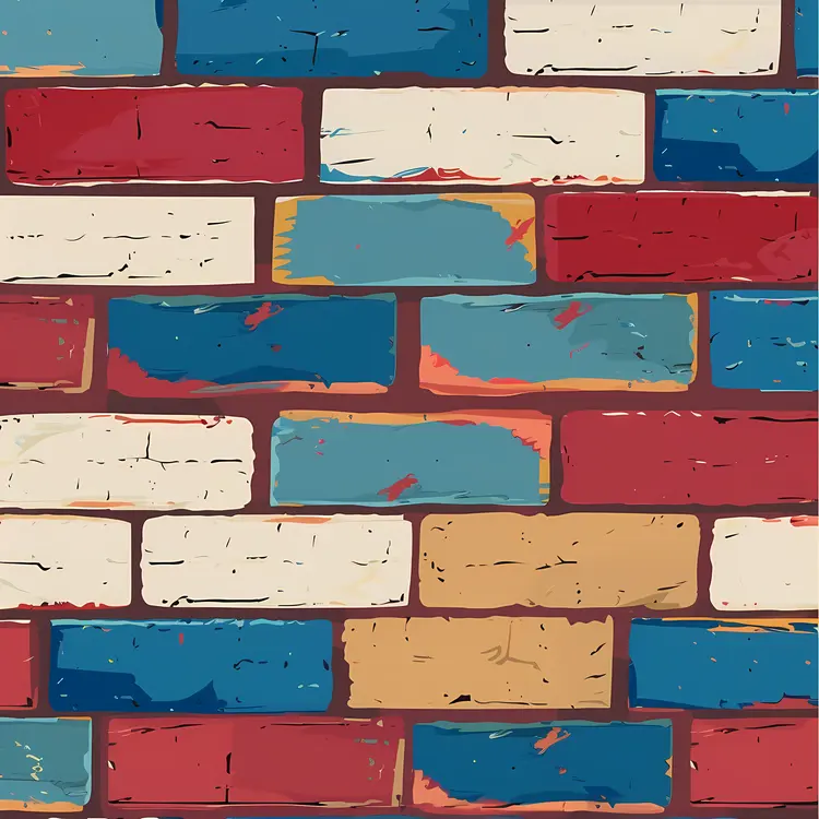 Colorful Brick Wall Pattern