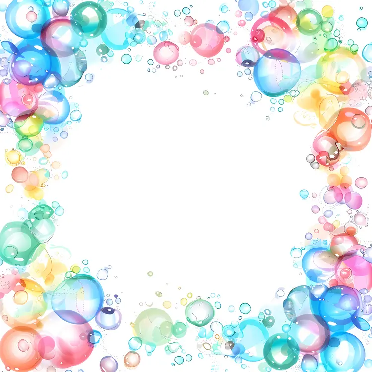 Colorful Bubbles Frame