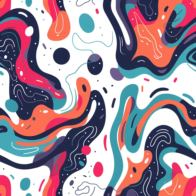 Creative Abstract Art with Colorful Shapes