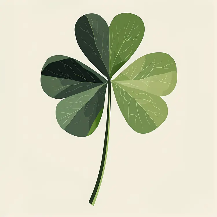 Green Four-leaf Clover