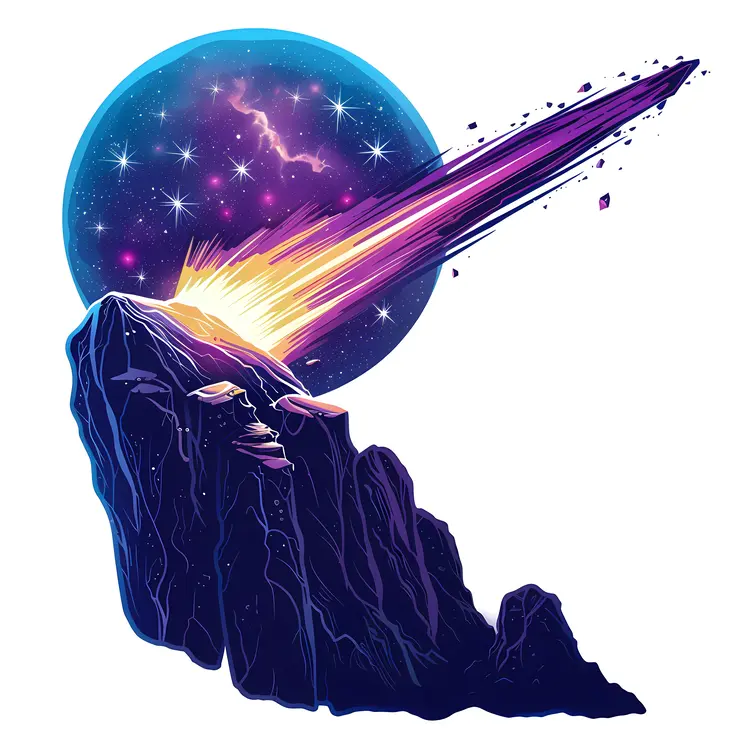 Meteor Impact on Mountain