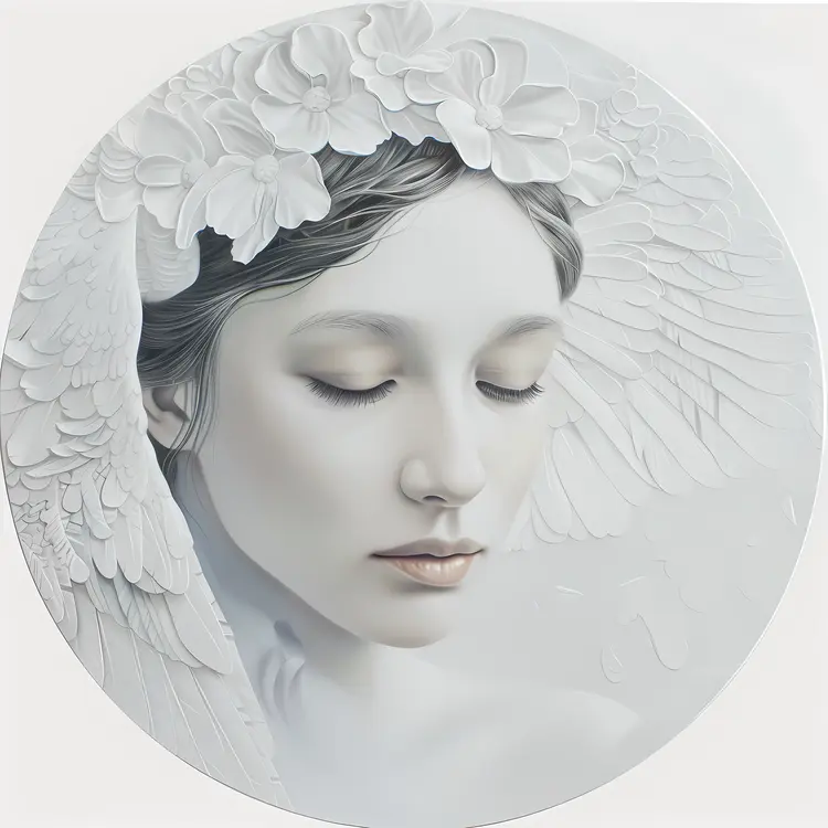 Woman with Floral Headpiece