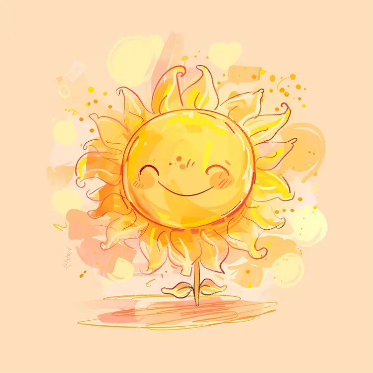 Happy Sun Illustration