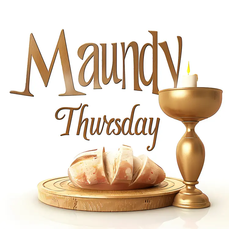 Maundy Thursday Bread and Chalice with Candle