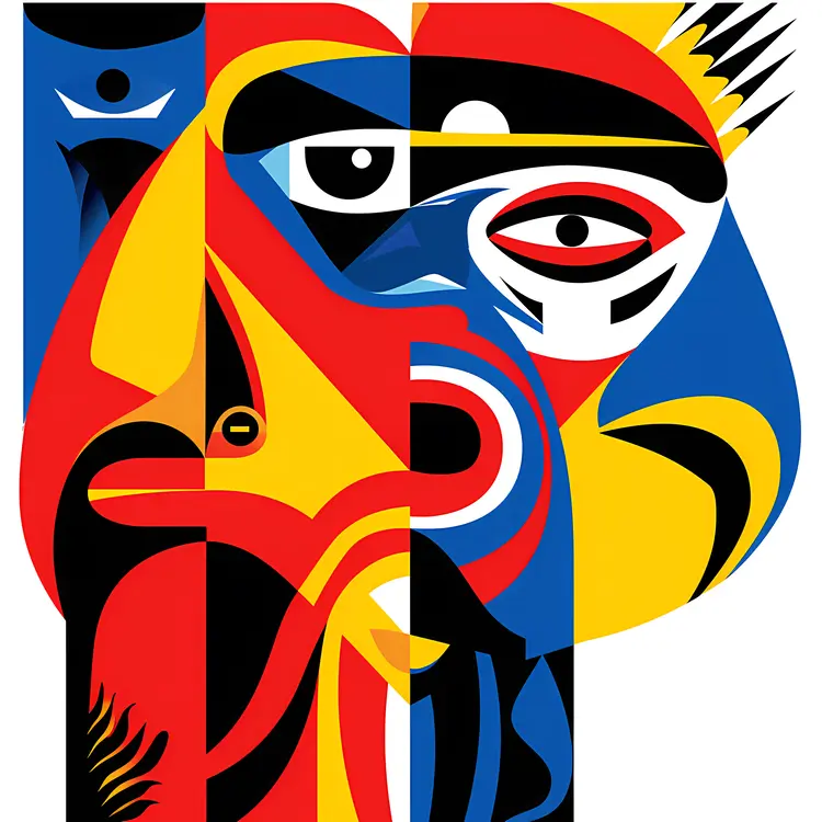 Colorful Abstract Faces