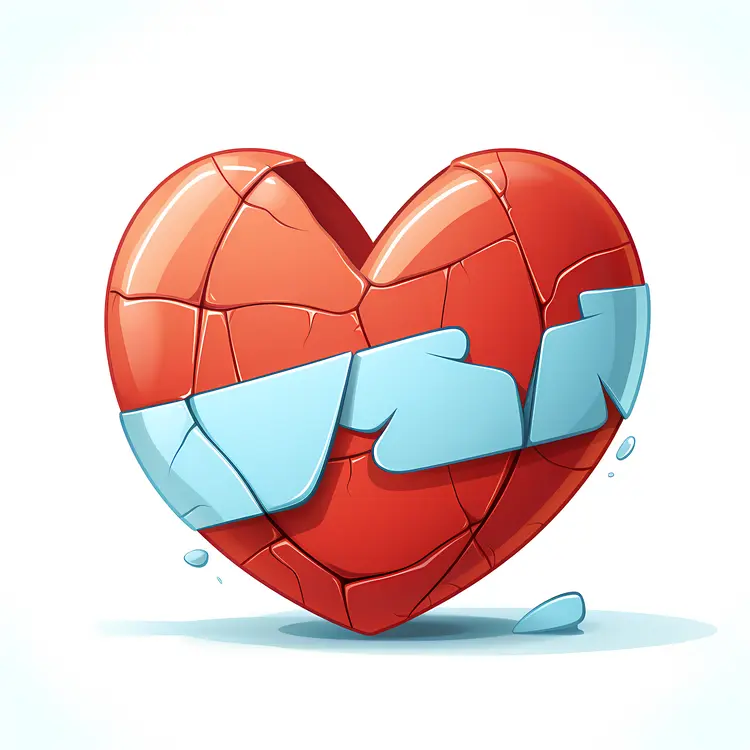 Broken Heart with Patches
