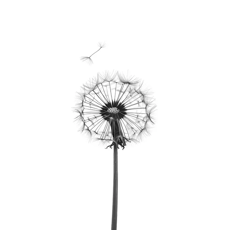 Dandelion with Single Seed
