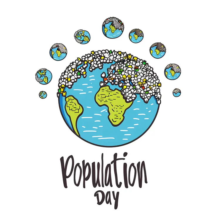 Population Day Global Awareness Stamp