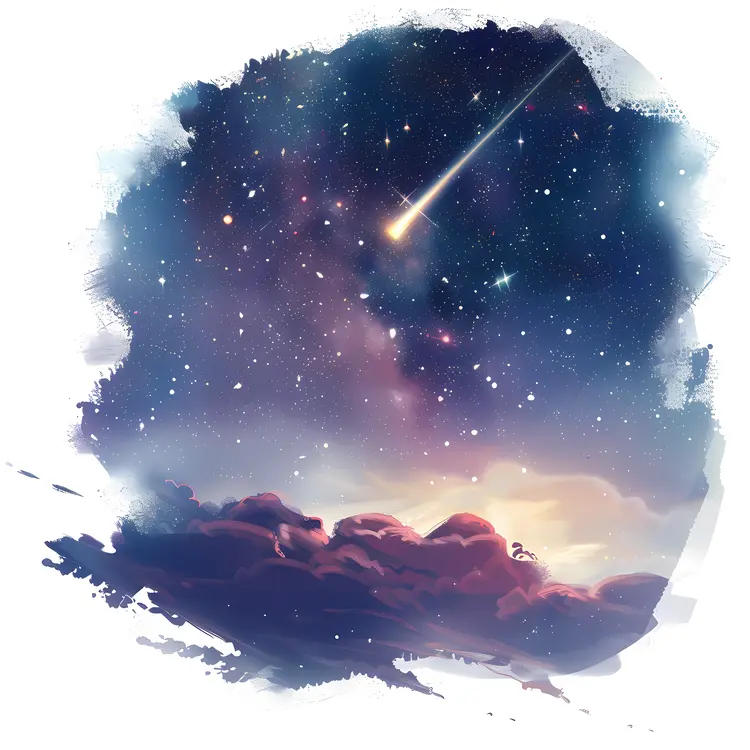 Night Sky with Shooting Star