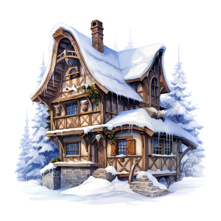Small cute doodle house