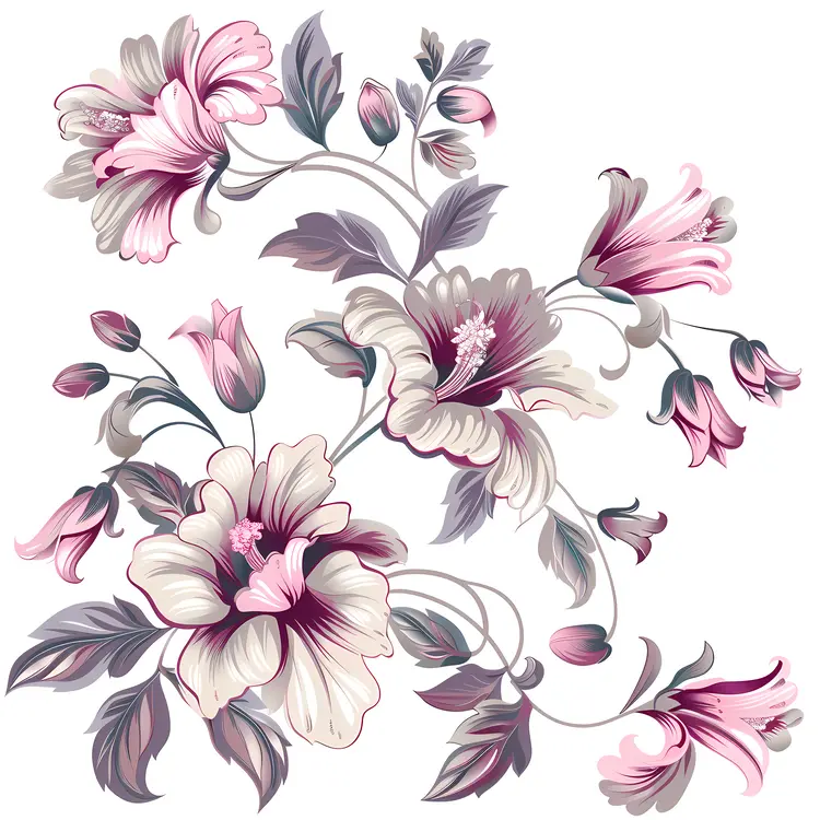 Elegant Floral Design with Pink and White Flowers