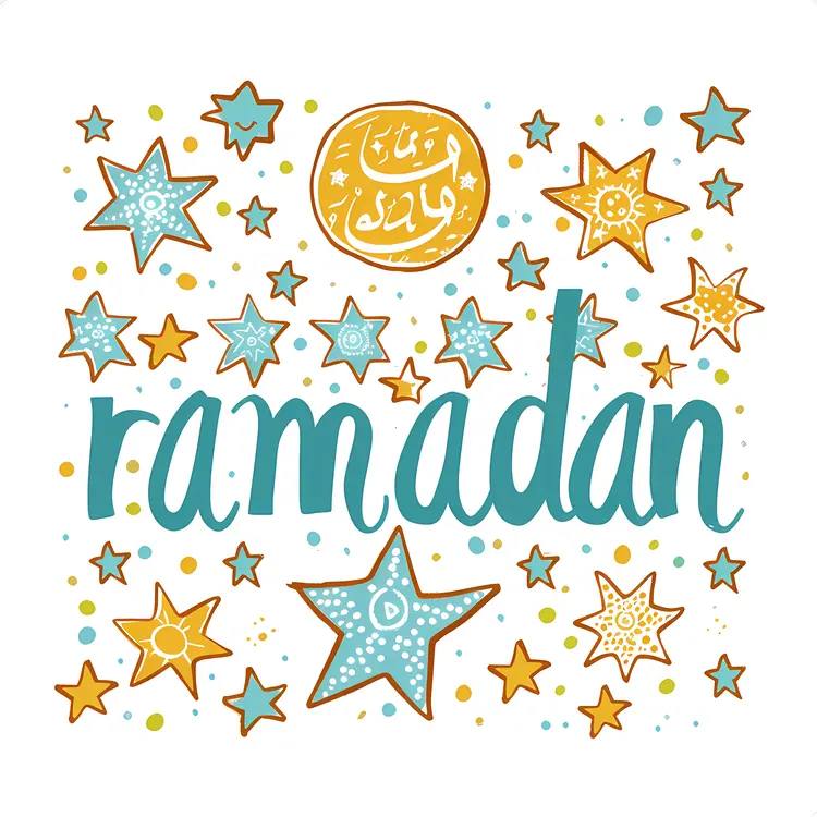 Colorful Stars for Ramadan Celebration