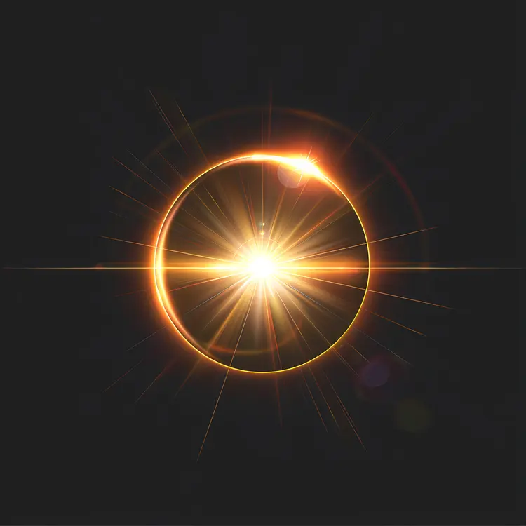 Bright Light Burst with Lens Flare