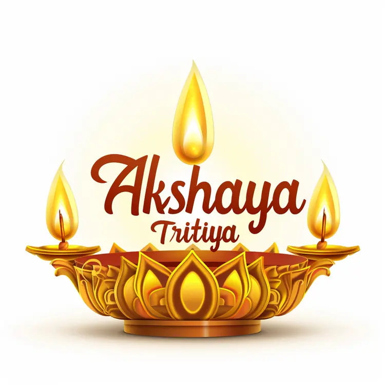 Akshaya Tritiya Diya Illustration