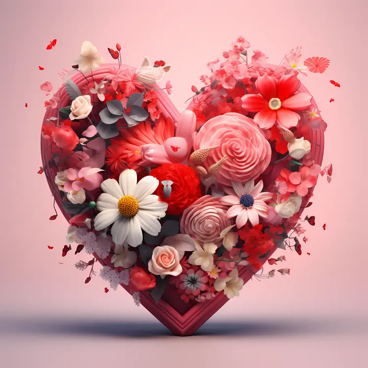 Beautiful Heart-Shaped Floral Arrangement