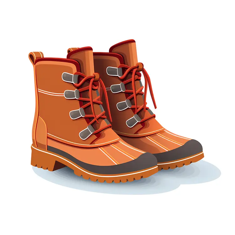 Brown Outdoor Boots with Laces