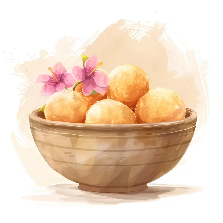 Orange Balls with Flowers