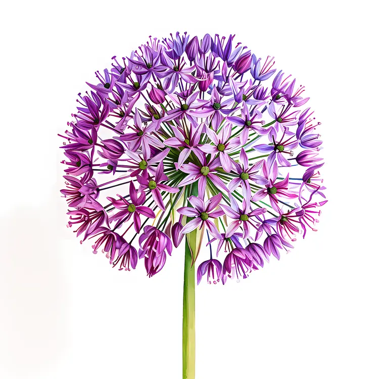 Vibrant Purple Allium Flower