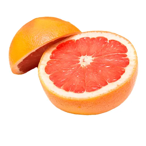 Grapefruit Halves with Red Flesh