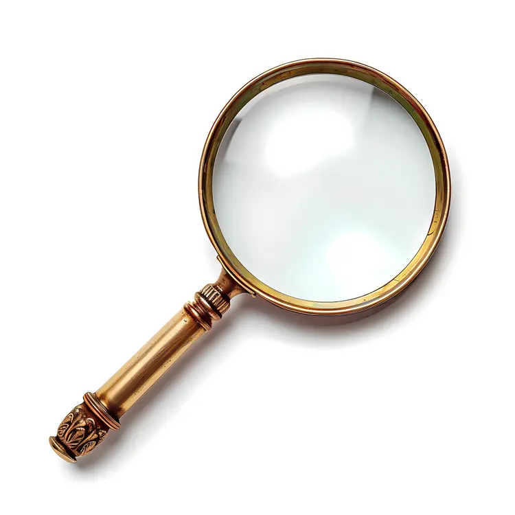 Vintage Magnifying Glass with Brass Handle