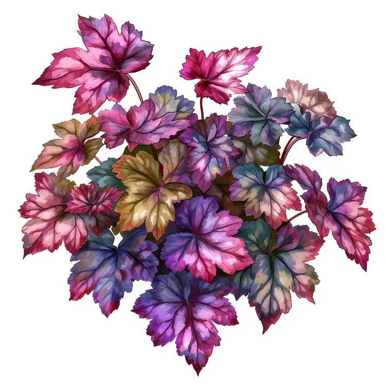 Vibrant and Colorful Garden Leaves