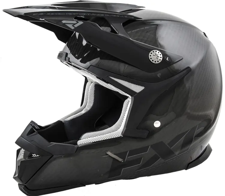 Sleek Black Motocross Helmet