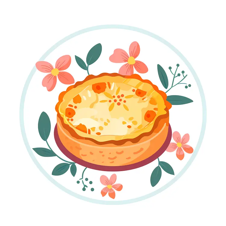 Decorative Tart with Flowers