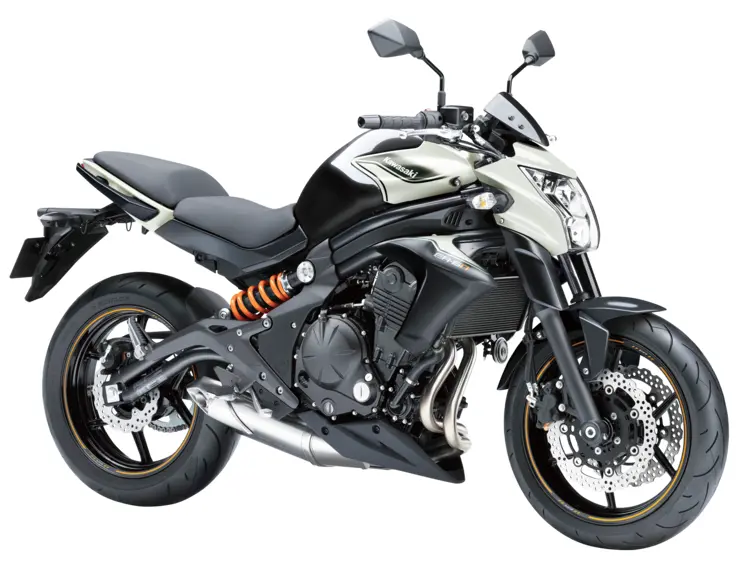White and Black Kawasaki Sport Motorcycle