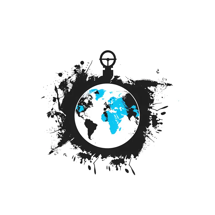 Artistic Earth Shaped Clock