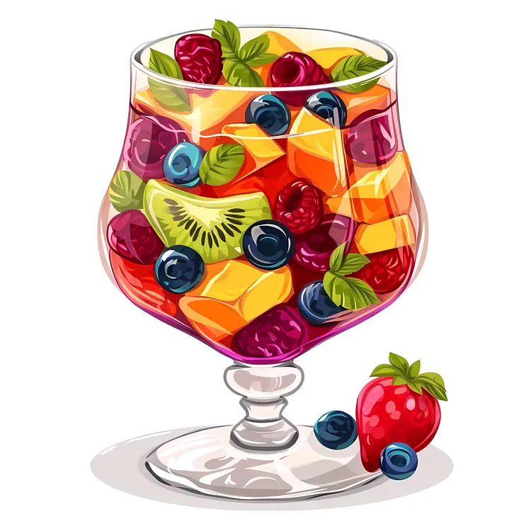 Delicious Fruit Salad in a Glass
