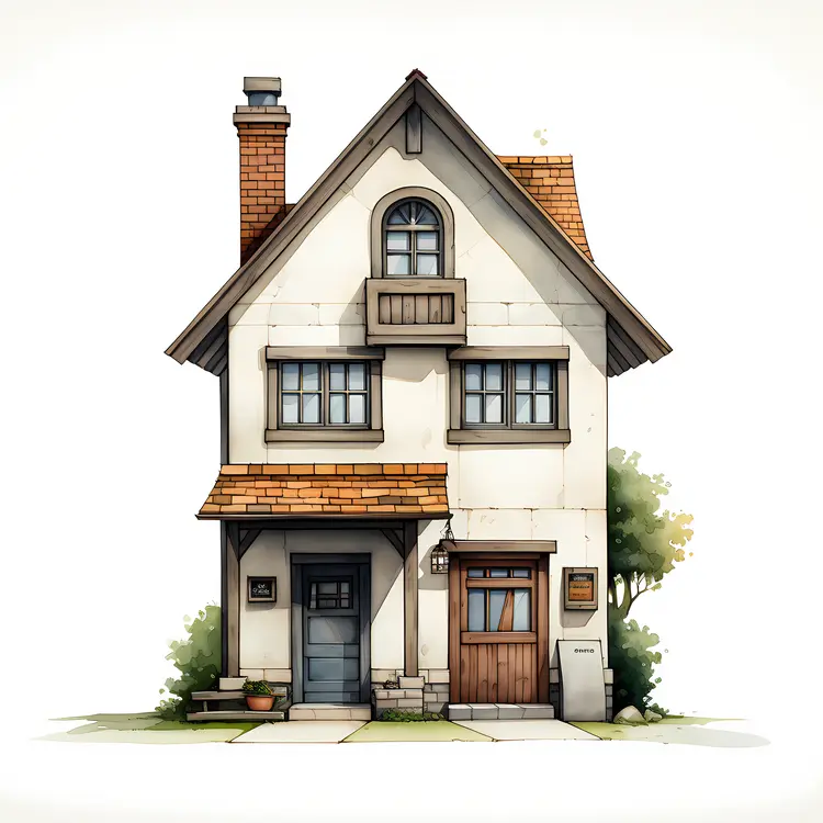 Small cute doodle house