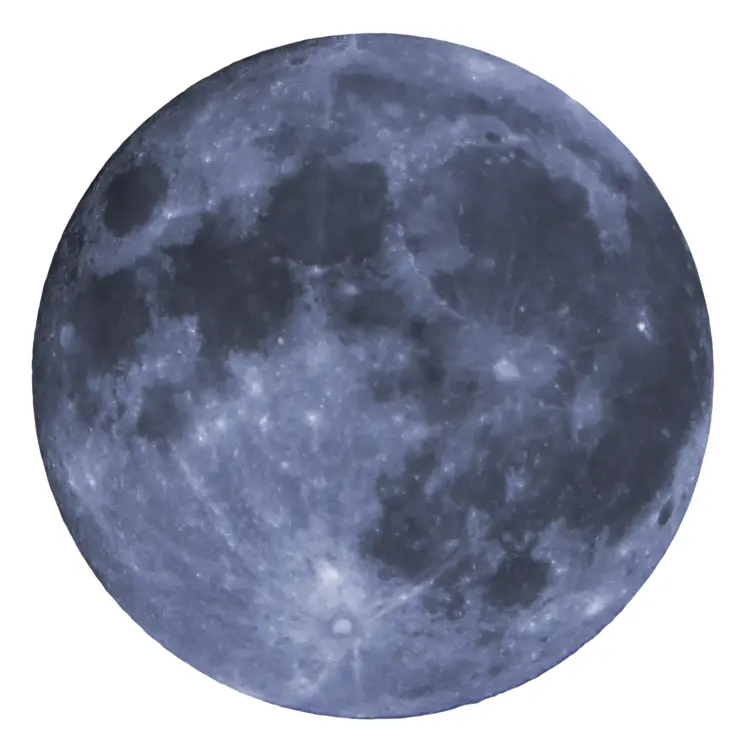 Blue Moon in the Night Sky